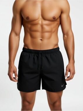 Nike Black Men’s Swim Trunks with Subtle Swoosh